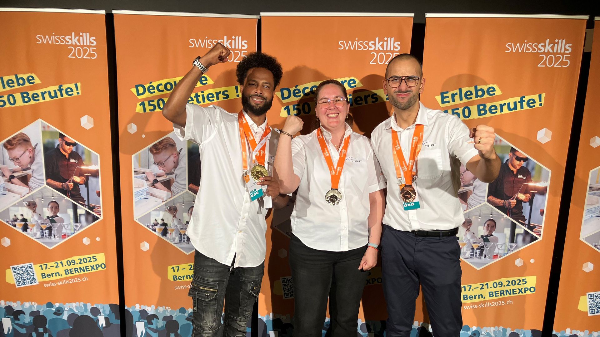 Siegertrio an den SwissSkills 2025