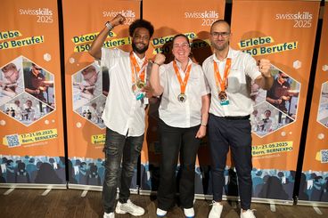 Siegertrio an den SwissSkills 2025