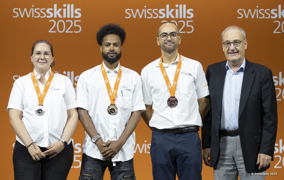 SwissSkills 2025 Gewinner mit Bundespräsident